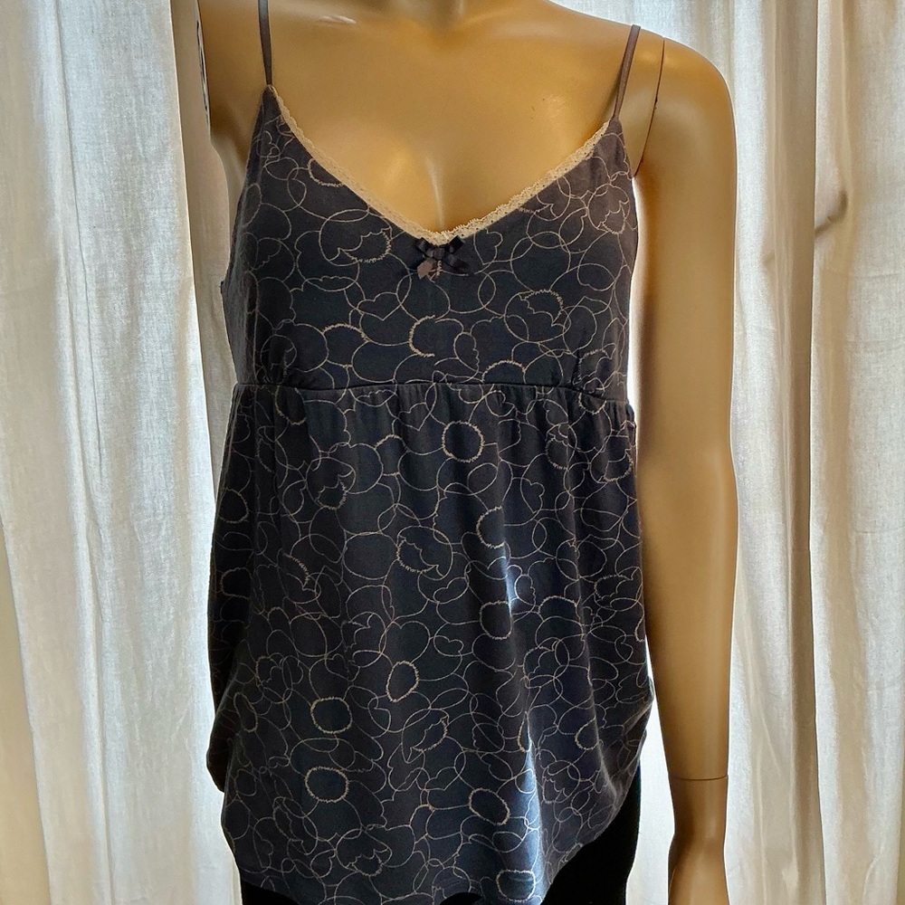 GAP blue Floral Cami with Lace Detail